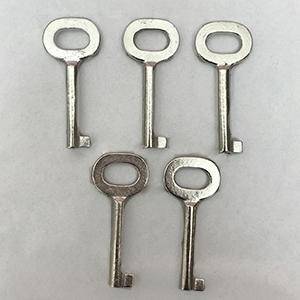 Metal spare key for emergency switch